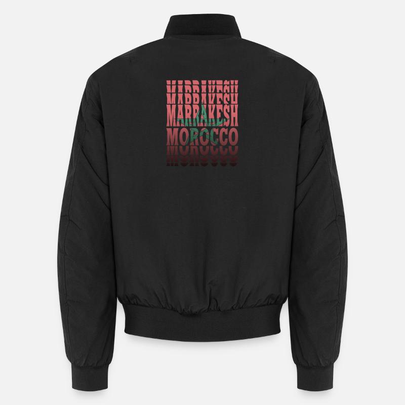 Marrakesch Marokko Flaggen Design / Geschenkidee Unisex Bomberjacke