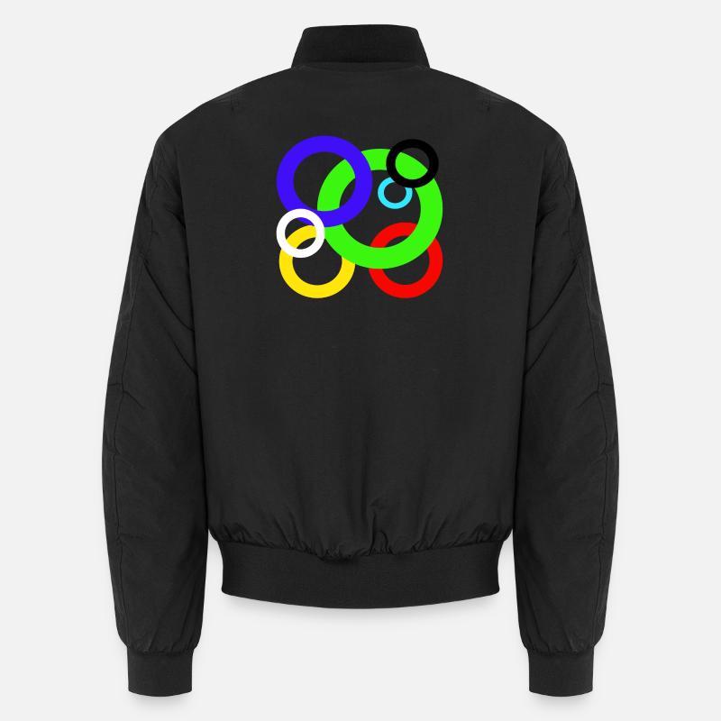Design colored rings Unisex Bomber Jacket