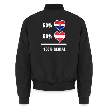 Kroatien und Österreich Genial / Geschenk - Unisex Bomberjacke - Schwarz - Hinten - AI Model Male 185 light (185cm)