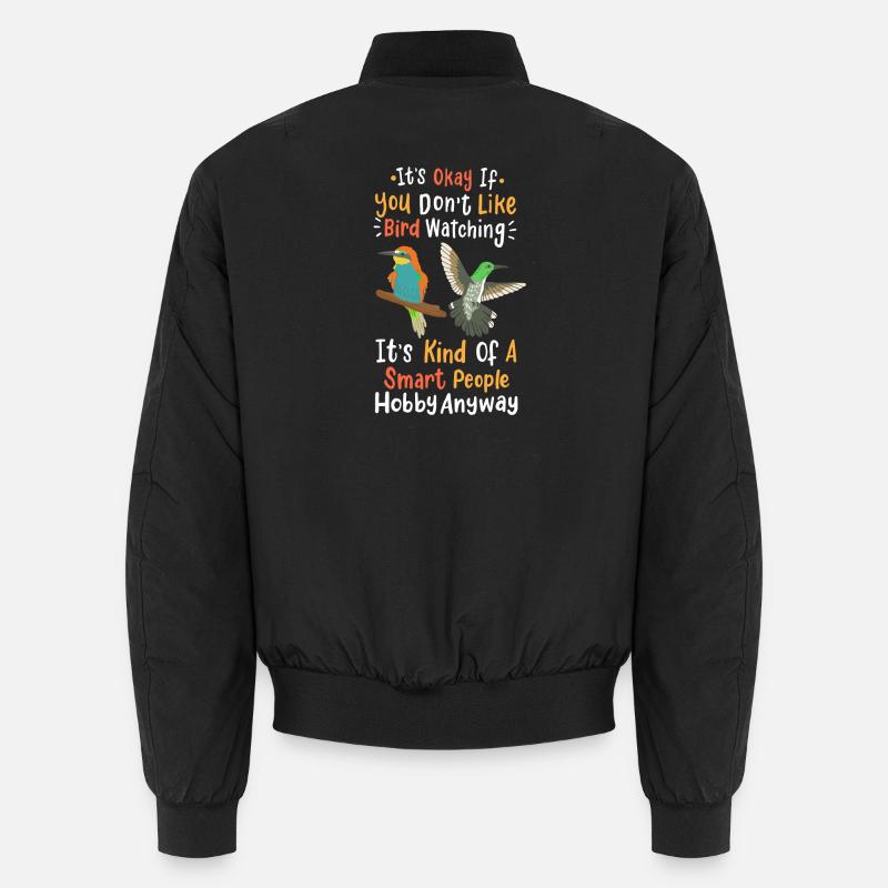 Birdwatching Birdwatchers - Unisex Bomber Jacket - black