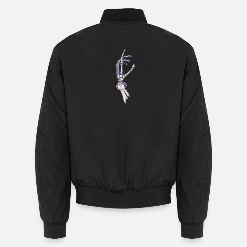 Skeletthand mit Bandagen - Unisex Bomberjacke - Schwarz