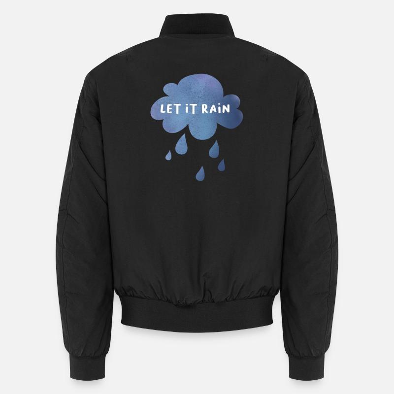 Let it rain cloud rain drop weather moody Unisex Bomber Jacket