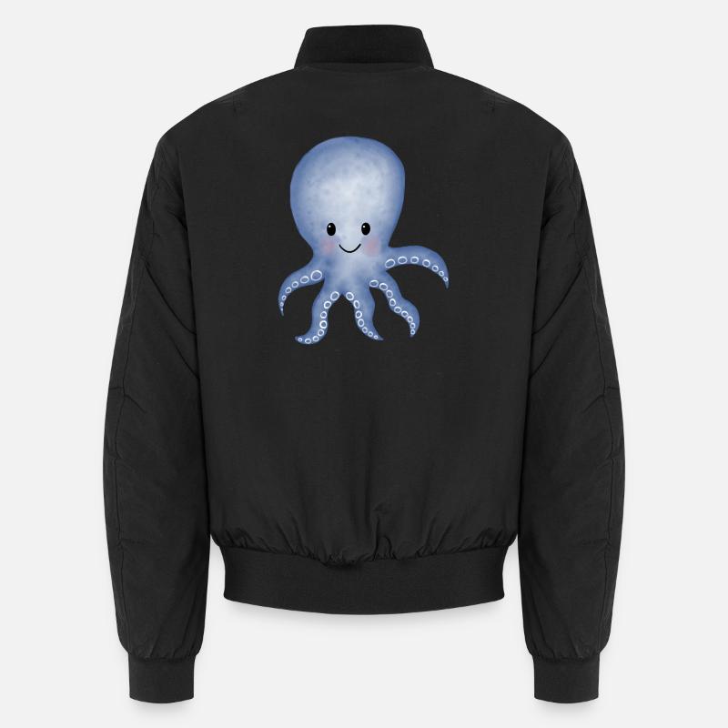 Octopus squid - Unisex Bomber Jacket - black