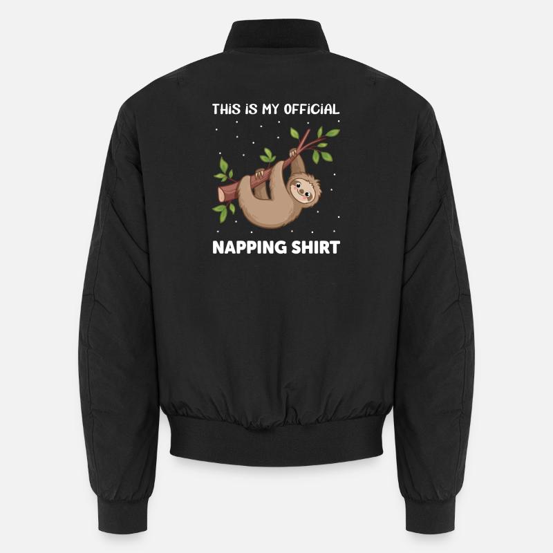 Sloth pajamas - Unisex Bomber Jacket - black