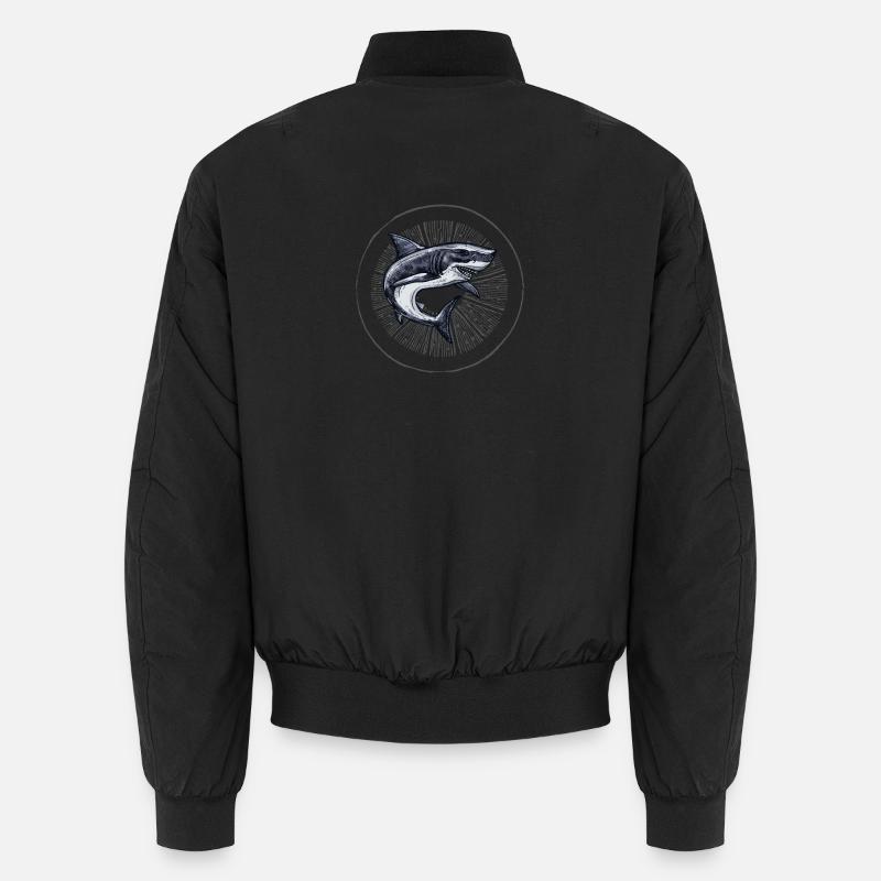 Dancing Shark - Unisex Bomber Jacket - black