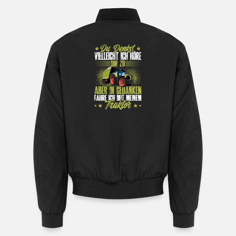 Traktor Lustiger Spruch Unisex Bomberjacke