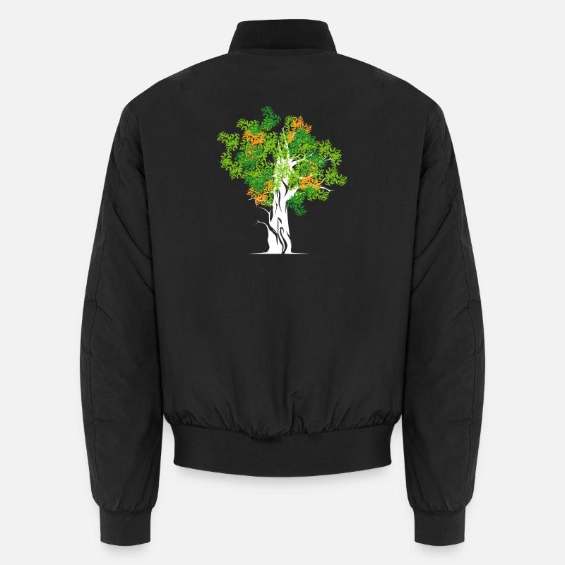 tree tree trees nature symbol colors colors Unisex Bomber Jacket