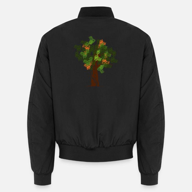 nature trees trees tree forest colors autumn spring Unisex Bomber Jacket