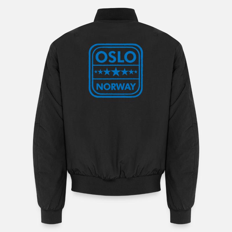 Oslo Norwegen Abzeichen - Unisex Bomberjacke - Schwarz