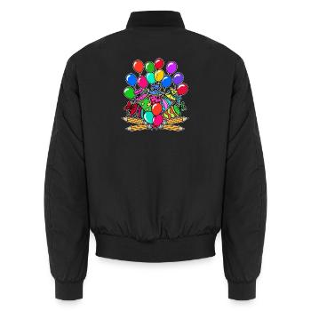Schulbeginn Luftballon Bleistift Schultüte Start - Unisex Bomberjacke - Schwarz - Hinten - AI Model Male 185 light (185cm)