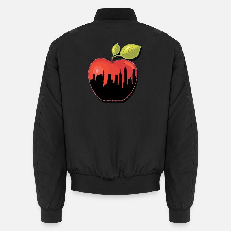 BIG APPLE NY New York Apfel Geschenk - Unisex Bomberjacke - Schwarz