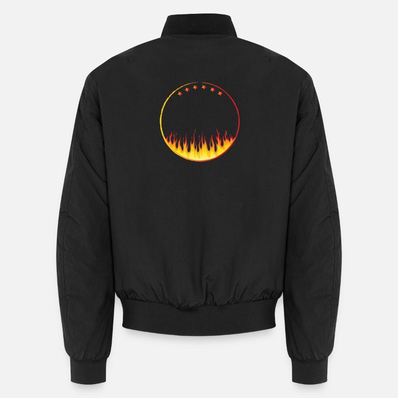 circle on fire with Stars Bomber unisexe