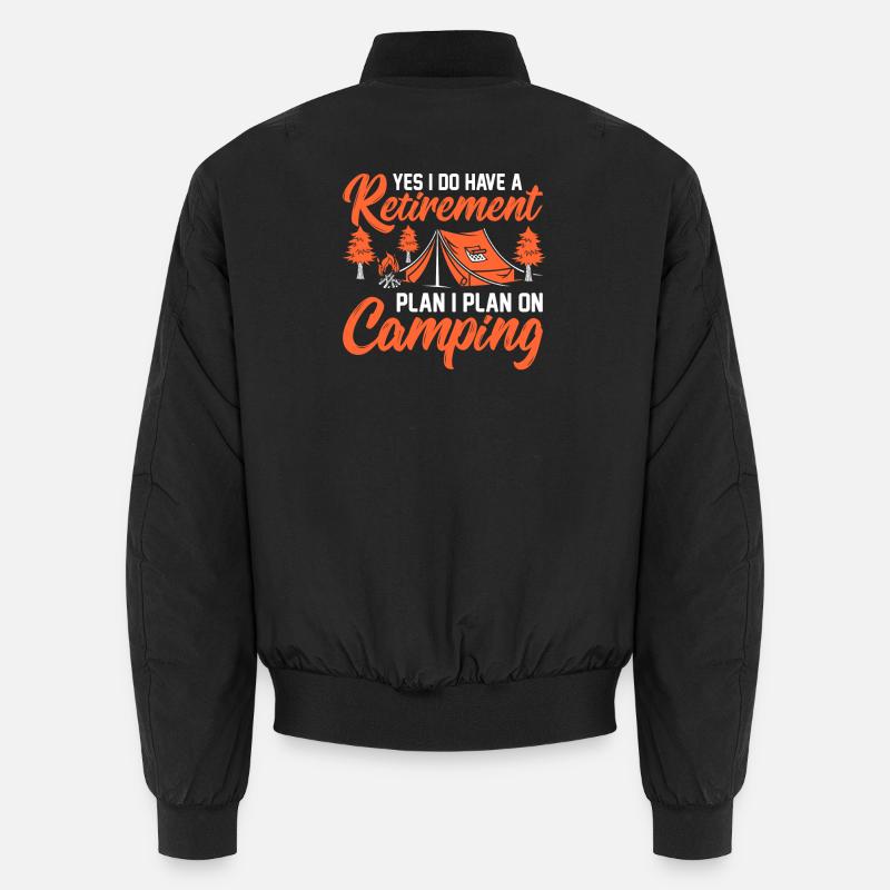 Camping - Unisex Bomberjacke - Schwarz