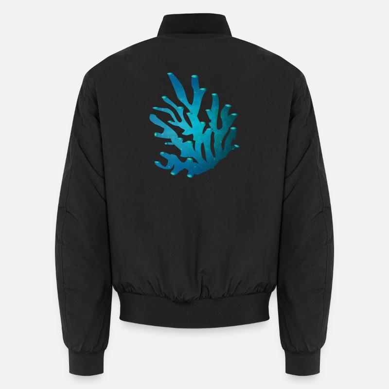bläuliche Koralle - Unisex Bomberjacke - Schwarz