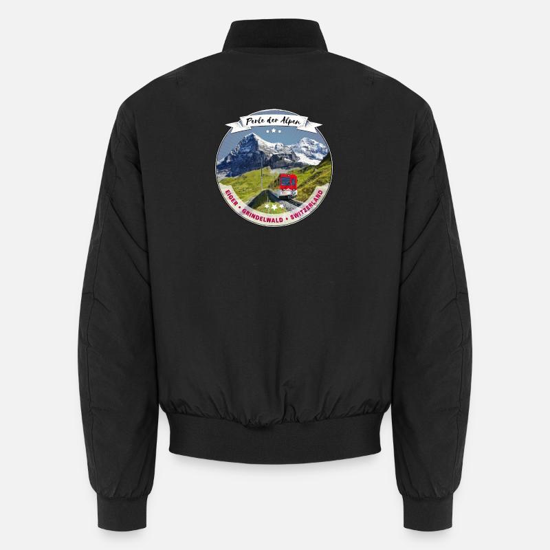 Eiger, Perle der Alpen - Unisex Bomberjacke - Schwarz