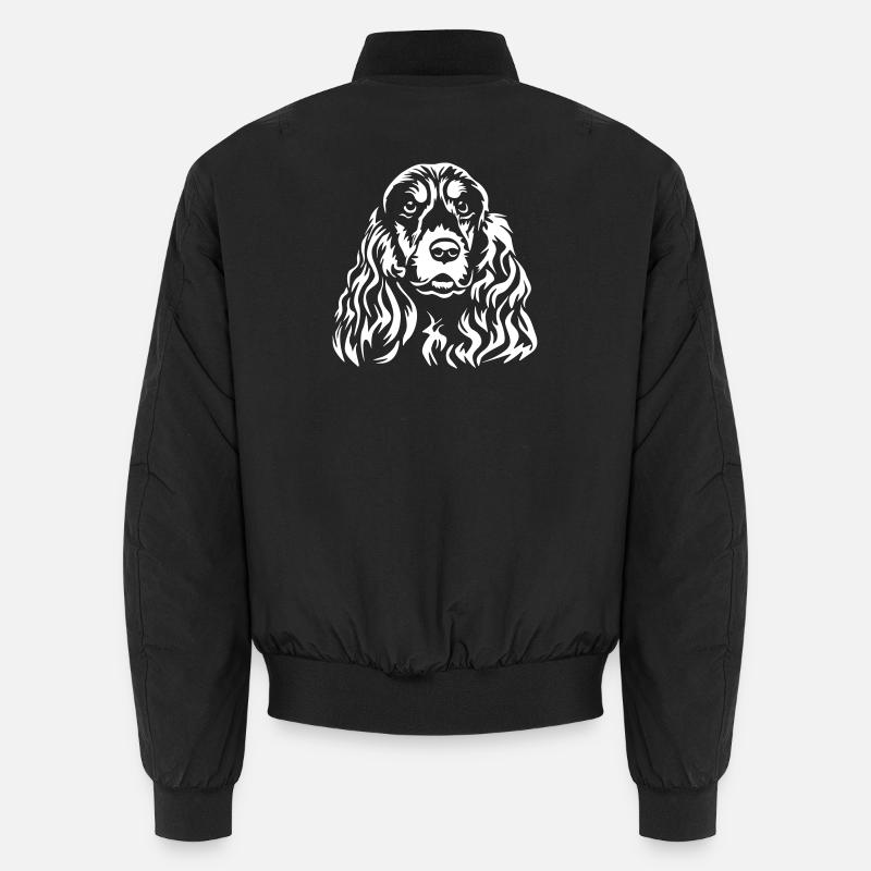 Cocker Spaniel Kopf "Black Edition" Unisex Bomberjacke