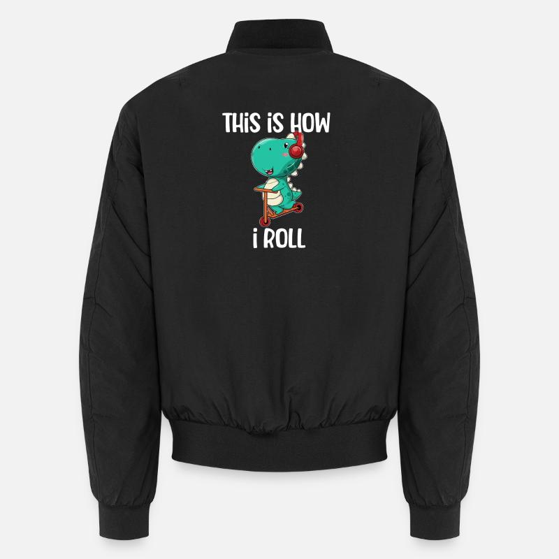 Scooter Dinosaurier - Unisex Bomberjacke - Schwarz