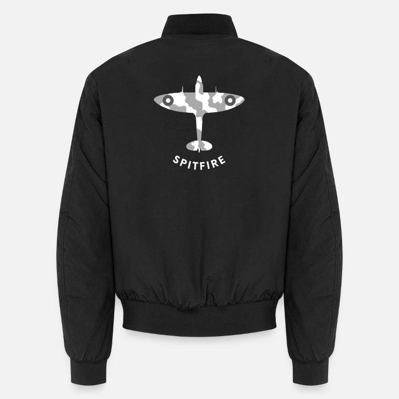 Spitfire fighter plane - Unisex Bomber Jacket - black