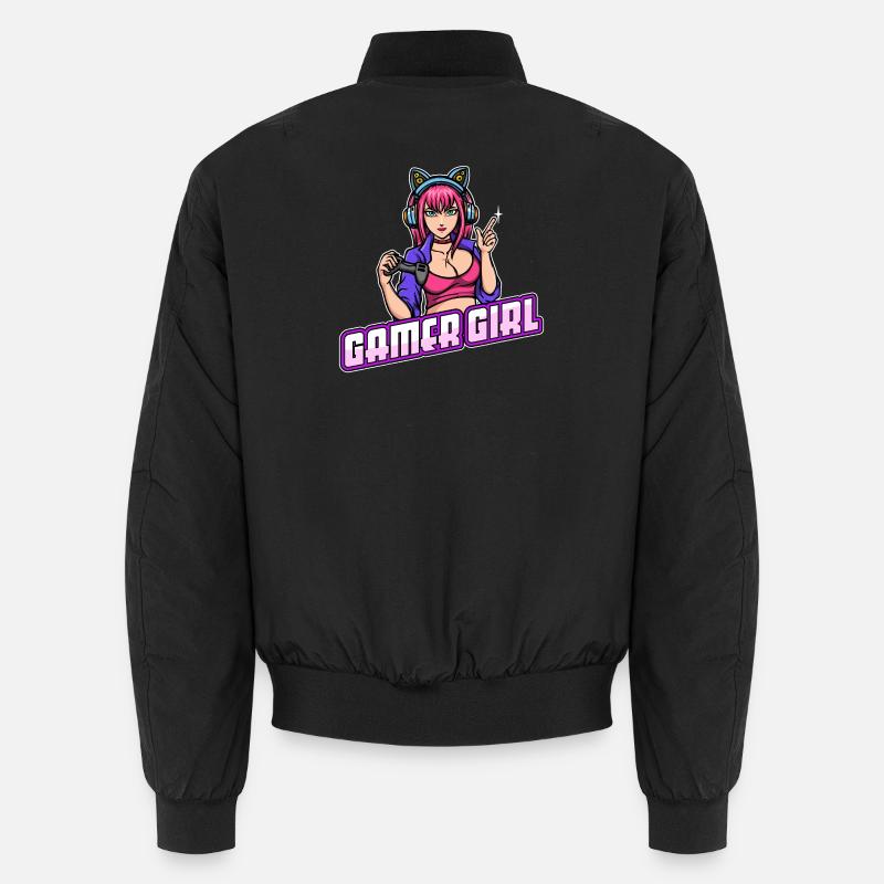 Gamer Queen Headset Controller Zocker Unisex Bomber Jacket