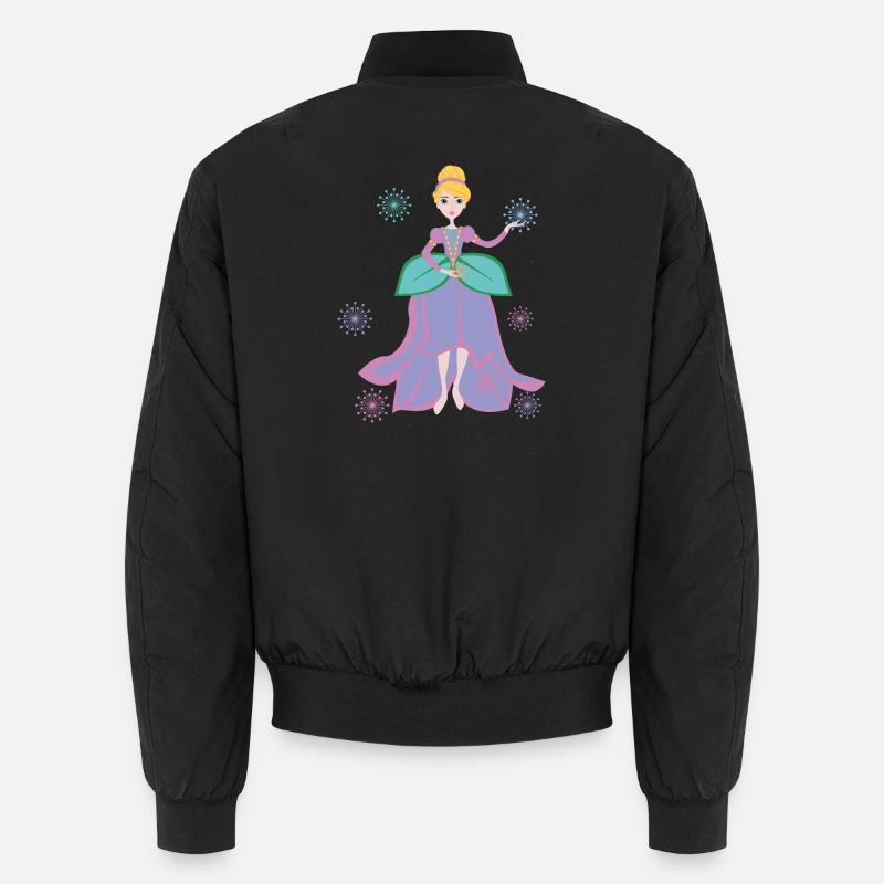Fantaisie de princesse avec coeur de fleur Bomber unisexe