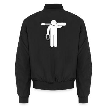Électroniciens électriciens électrotechniciens - Bomber unisexe - noir - Dos - AI Model Male 185 light (185cm)