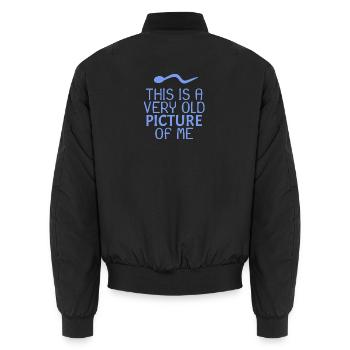 Le sperme sort drôle - Bomber unisexe - noir - Dos - AI Model Male 185 light (185cm)