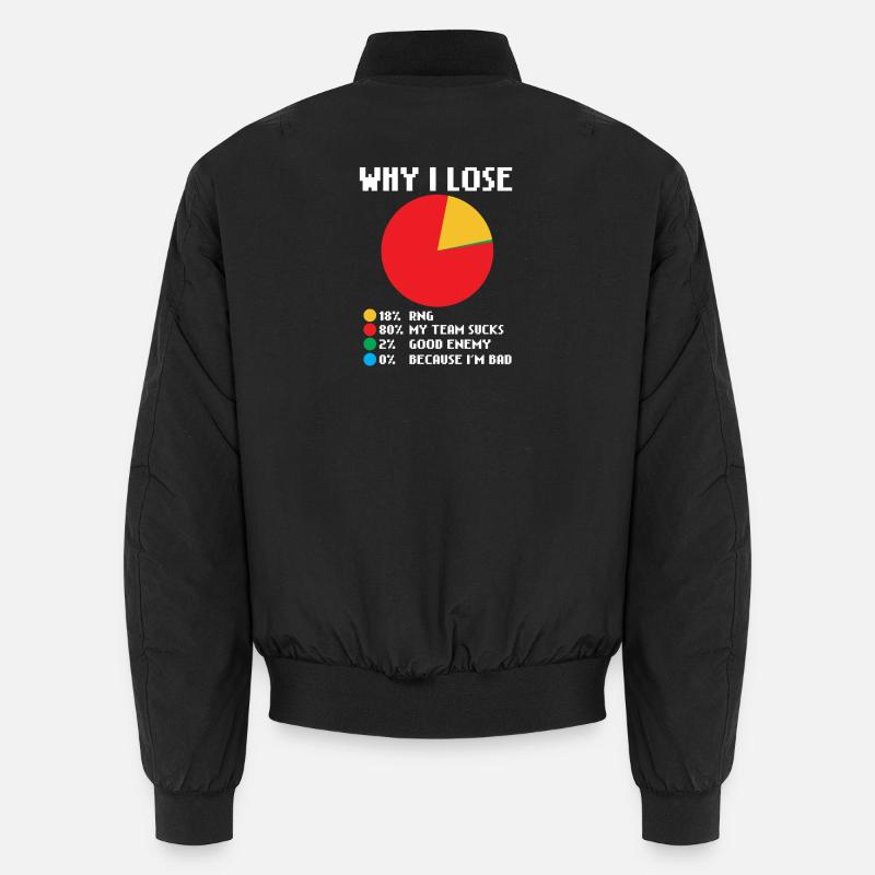Statement Game Gamer Zocker - Unisex Bomber Jacket - black