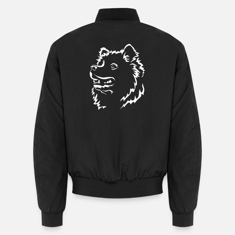 Samoyed Head "Black Edition" - Unisex Bomber Jacket - black