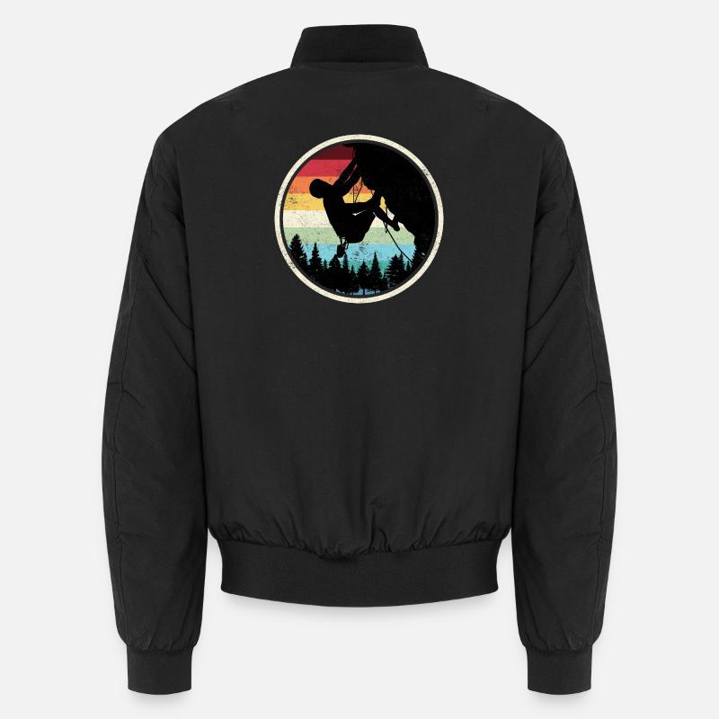 Rainbow Forest Climber Silhouette Unisex Bomberjacke