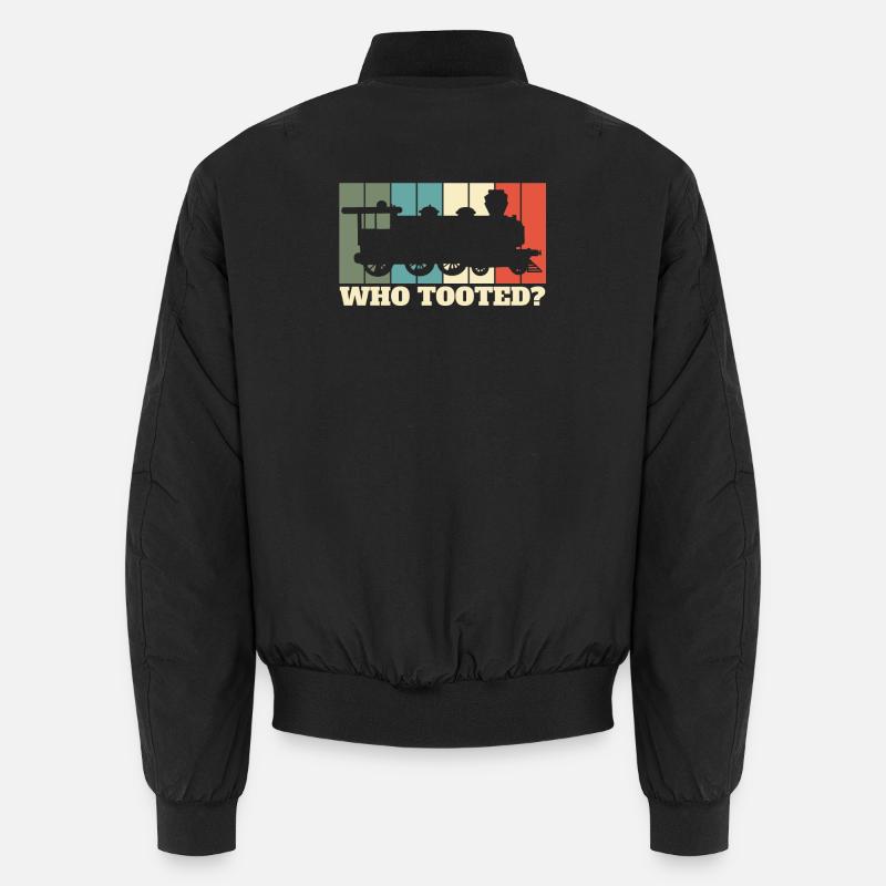 Trains - Unisex Bomber Jacket - black