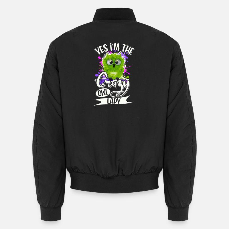 Eule - Unisex Bomberjacke - Schwarz
