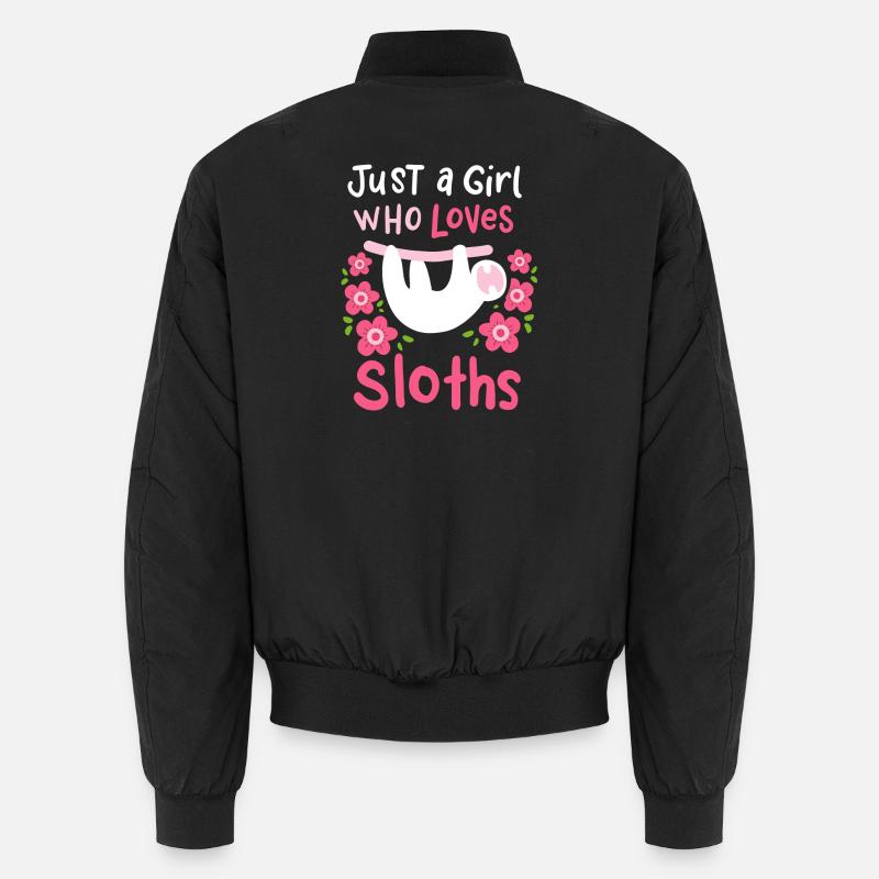 Sloth Sloth Lover - Unisex Bomber Jacket - black