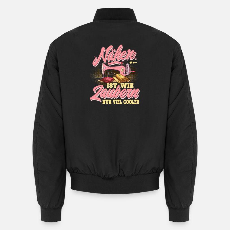 Nähen - Unisex Bomberjacke - Schwarz