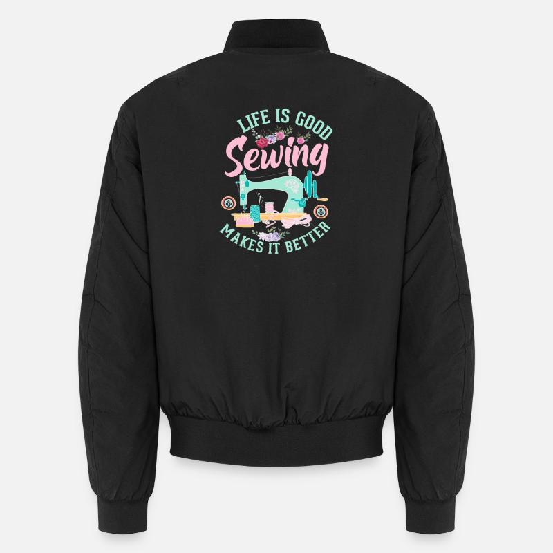 Nähen - Unisex Bomberjacke - Schwarz