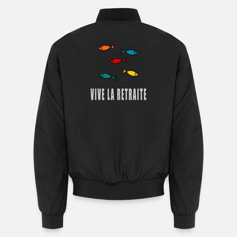 RETRAITE. BONNE RETRAITE. JOYEUSE RETRAITE - Bomber unisexe - noir
