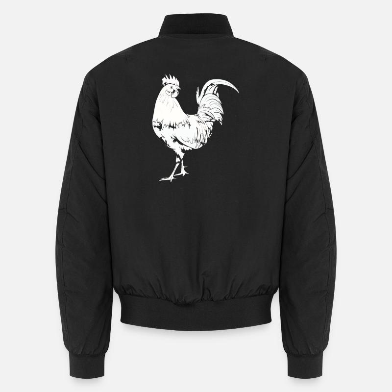 Hahn Huhn Gockel Unisex Bomberjacke