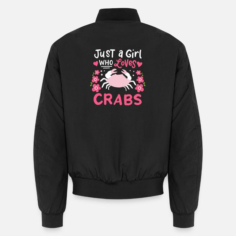 Crab seafood - Unisex Bomber Jacket - black