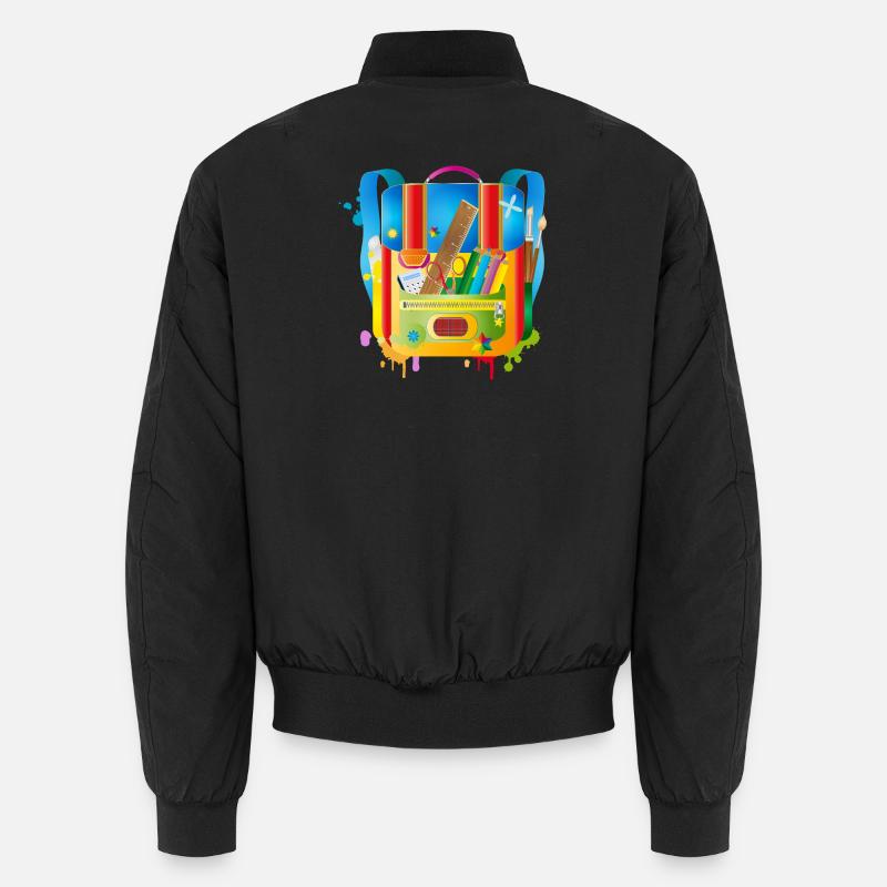 kunterbunter Schulranzen mit Schulzubehör Unisex Bomberjacke