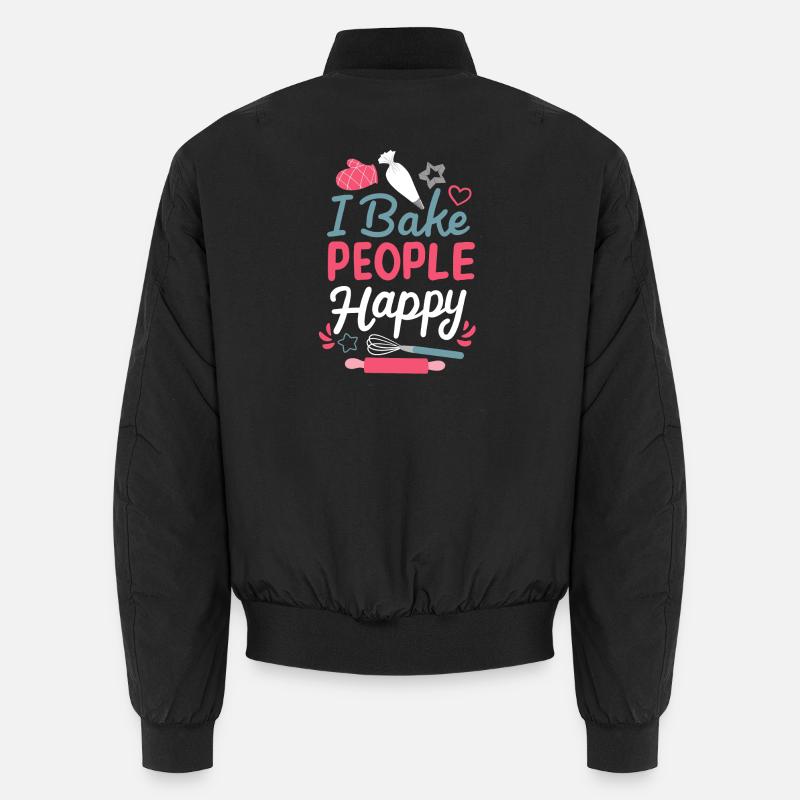 Backen Bäckerei Hobbybäcker - Unisex Bomberjacke - Schwarz