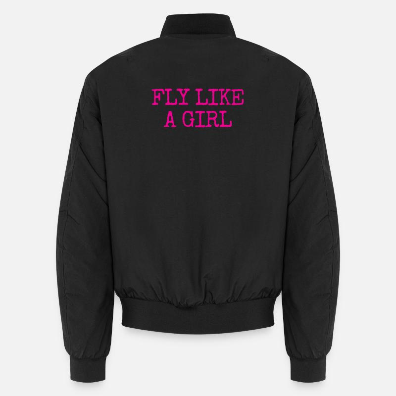 Pilotin Luftfahrt Fliegen Unisex Bomberjacke