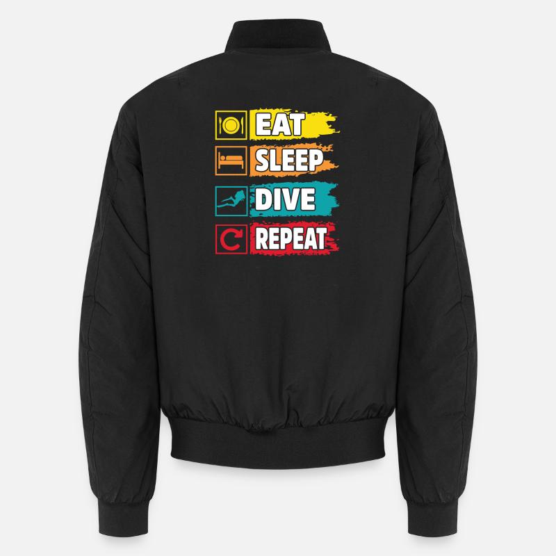Diver Diving - Unisex Bomber Jacket - black