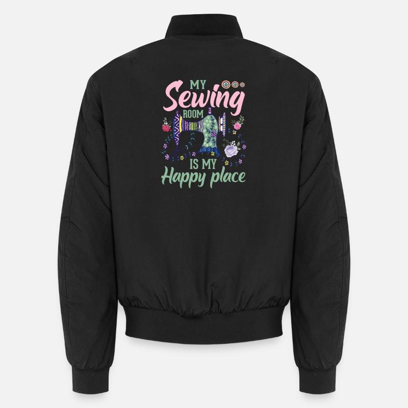 sew - Unisex Bomber Jacket - black