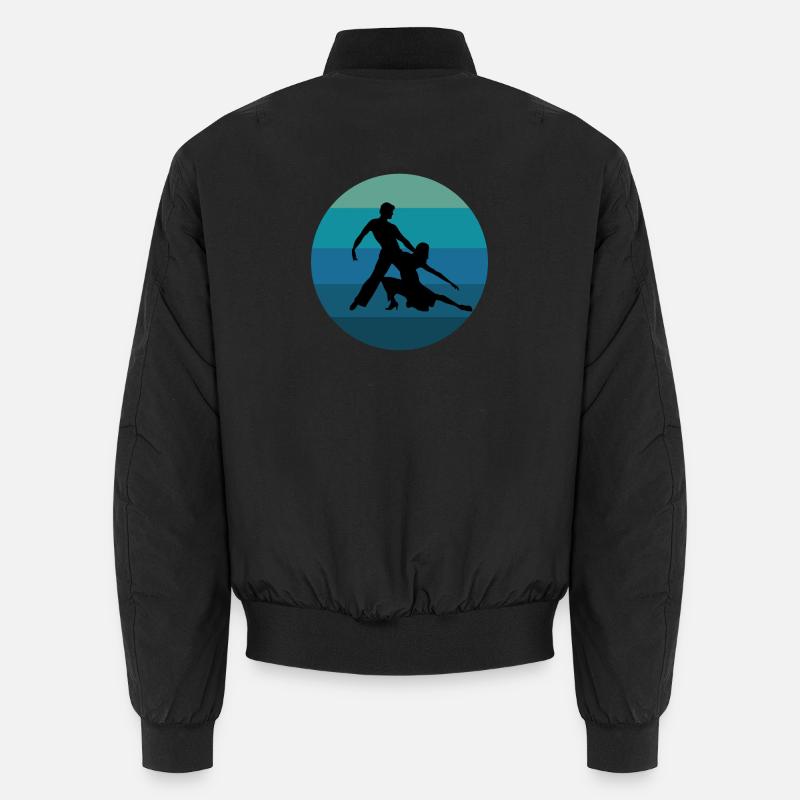 Latin Dancing Dance Couple Salsa - Unisex Bomber Jacket - black
