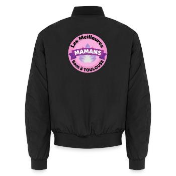 Les meilleures Mamans sont à Toulouse - Bomber unisexe - noir - Dos - AI Model Male 185 light (185cm)