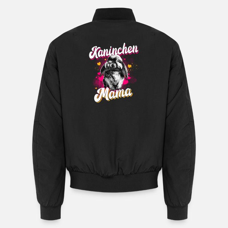 Kaninchen Mama - Unisex Bomberjacke - Schwarz