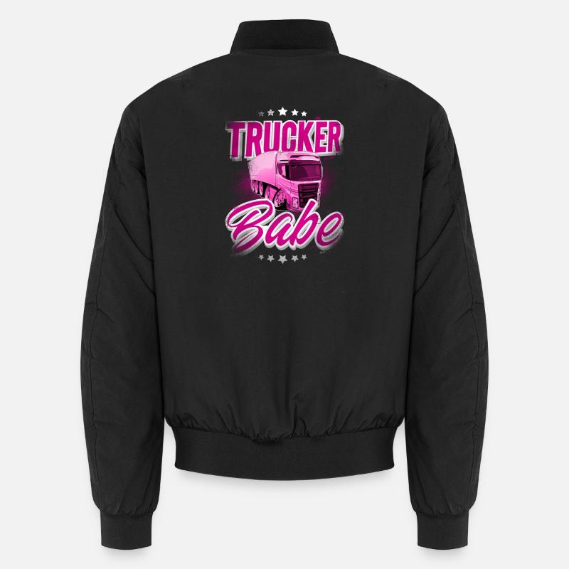 Truck driver Trucker Babe - Unisex Bomber Jacket - black