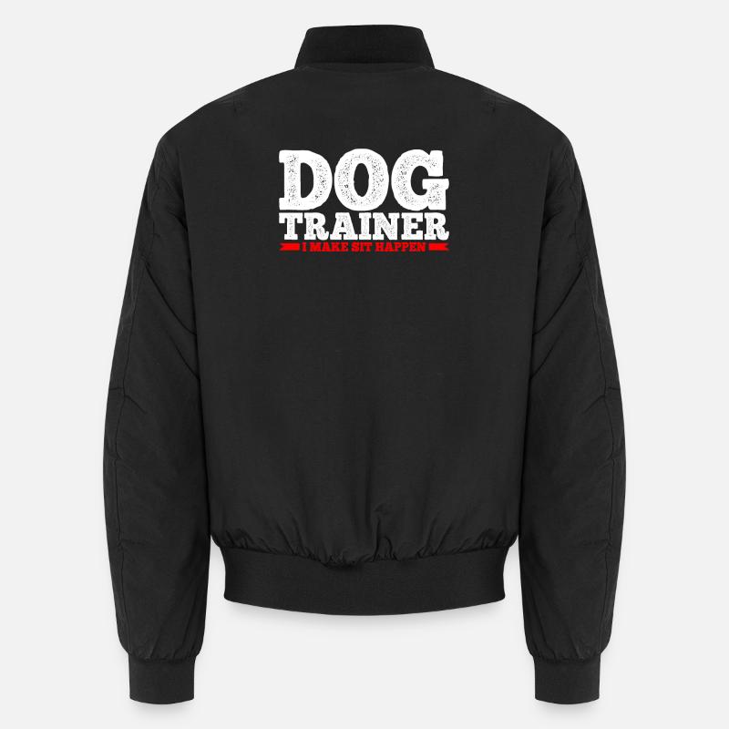 Dog Trainer Dog Training - Unisex Bomber Jacket - black