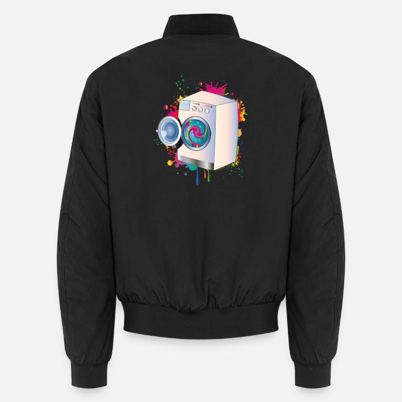 Machine à laver dans le style graffiti avec un linge de couleur Bomber unisexe
