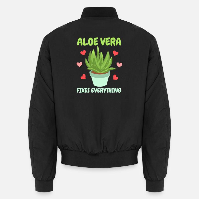 Aloe Vera Succulents Unisex Bomber Jacket