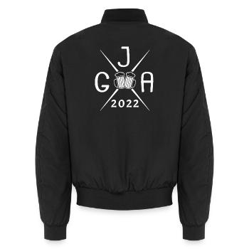 2022 Junggesellenabschied - Unisex Bomberjacke - Schwarz - Hinten - AI Model Male 185 light (185cm)